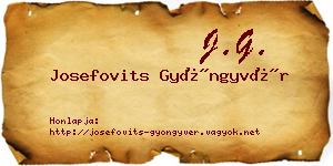 Josefovits Gyöngyvér névjegykártya